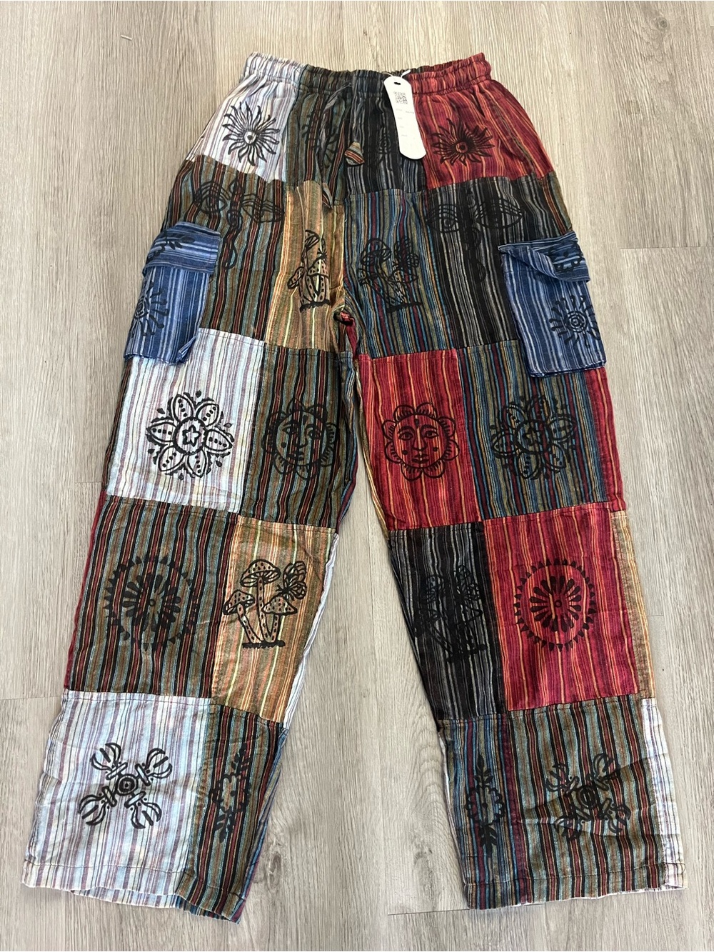 383–NWT Men's Multi-Color Patchwork Casual Pants